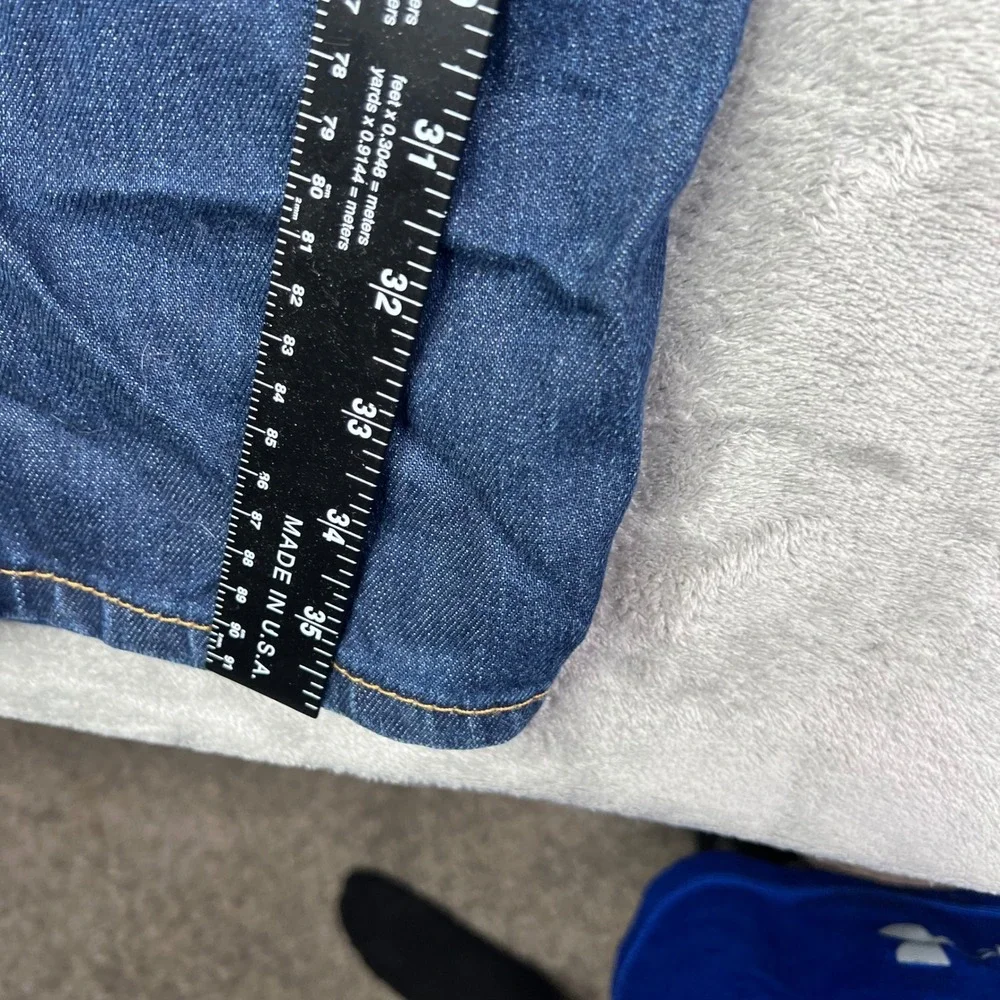 Levi's 505 Regular Fit Jeans Mens 34x34 Fits 34x36‎ Dark Wash Straight Leg Denim
